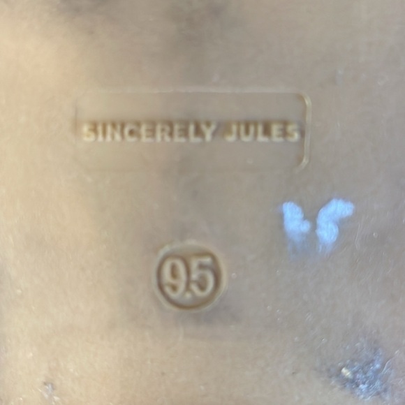 Sincerely Jules Black Silver Studded Slip On Slide Sandals - Picture 9 of 11